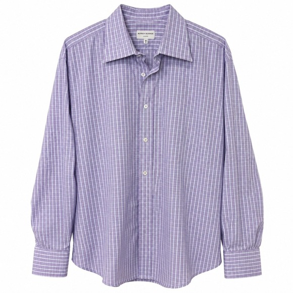 Alfred Dunhill Other - Alfred Dunhill London Purple Stripe Button Down Dress Shirt Men's 18 Large